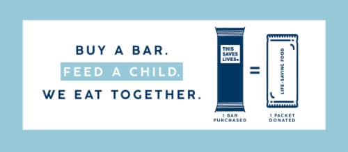 This Saves Lives Madagascar Vanilla Almond & Honey Fitness Bars Perspective: left