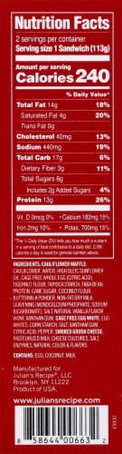 Julian's® Cauli-Wafels™ Egg White & Smoked Gouda Breakfast Sandwiches Perspective: left