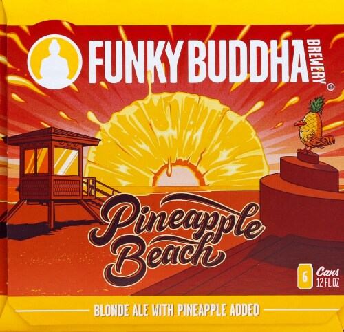 Funky Buddha Brewery® Pineapple Beach Blonde Ale Perspective: left