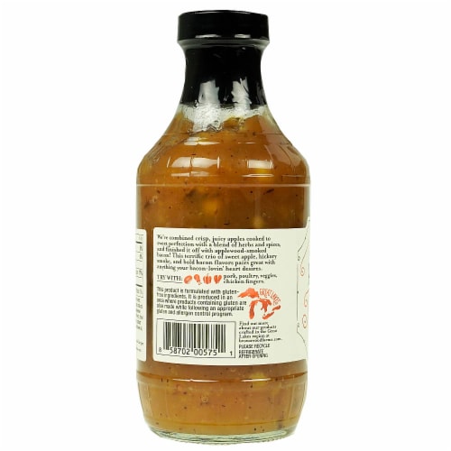 Brownwood Farms Sweet Apple Bacon BBQ Sauce Perspective: left