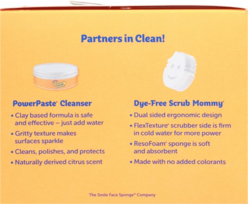 Scrub Daddy Power Paste™ + Scrub Mommy® Powerful Natural Cleaner Perspective: left