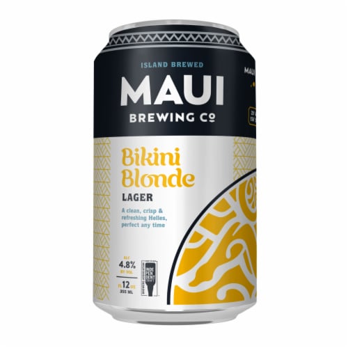 Maui Brewing Co. Bikini Blonde Lager Craft Beer Perspective: left