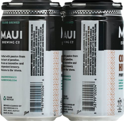 Maui Brewing Co. Coconut Hiwa Porter Perspective: left