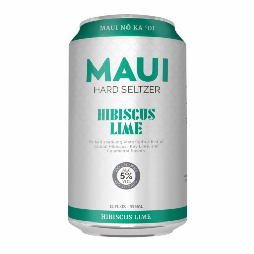 Maui Hard Seltzer POG Craft Spiked Sparkling Water Perspective: left