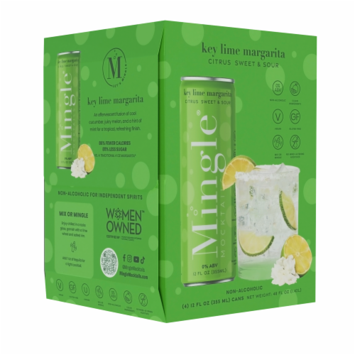 Mingle™ Mocktails Non-Alcoholic Key Lime Margarita Perspective: left