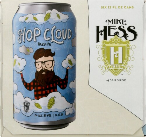 Mike Hess Brewing Hop Cloud Hazy IPA Perspective: left