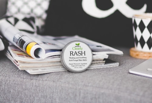 Clearly RASH, Anti-Fungal Healing Balm for Rash and Itch Relief Perspective: left