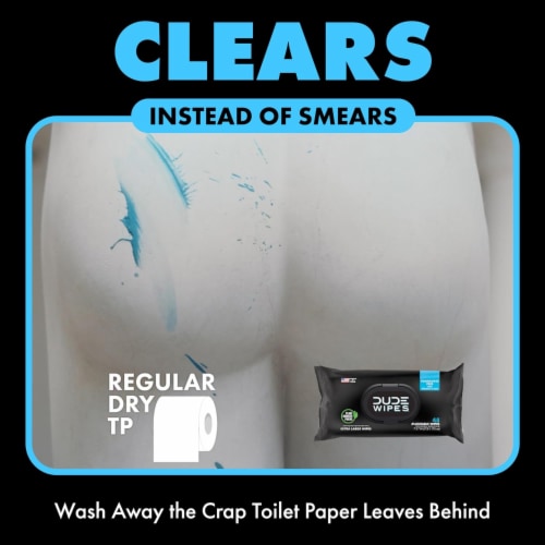 DUDE Wipes Flushable Adult Wipes with DUDE Bombs Toilet Spray - 18