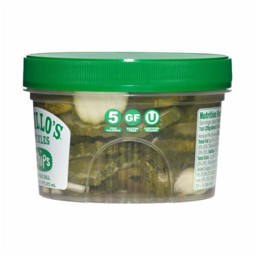 Grillo's® Fresh Classic Dill Pickle Chips Perspective: left