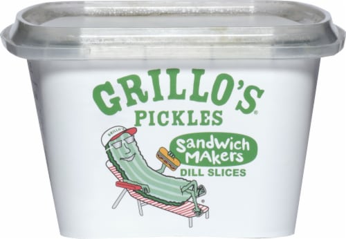 Grillo's® Pickles Sandwich Makers® Dill Pickle Slices Perspective: left