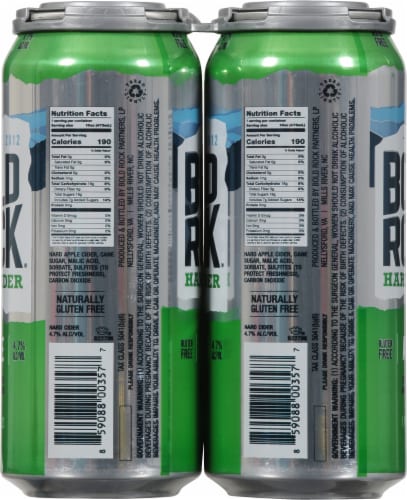 Bold Rock Hard Apple Cider Perspective: left