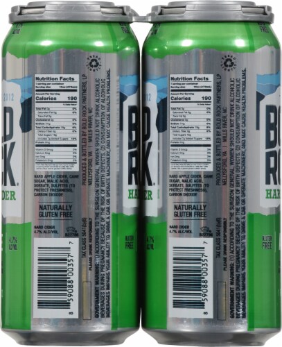 Bold Rock Hard Apple Cider Perspective: left