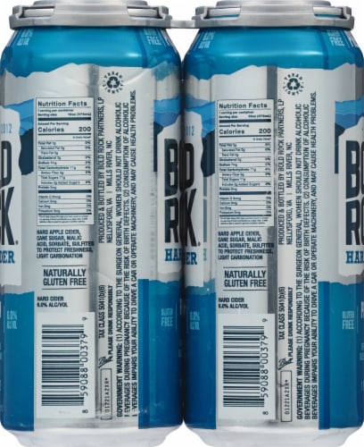 Bold Rock Premium Dry Hard Cider Perspective: left