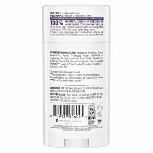Schmidt's Lavender & Sage Aluminum Free Natural Deodorant Perspective: left