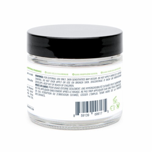Schmidt's Bergamot & Lime Aluminum Free Natural Deodorant Jar Perspective: left