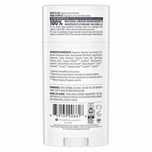 Schmidt's Charcoal & Magnesium Aluminum Free Natural Deodorant Perspective: left