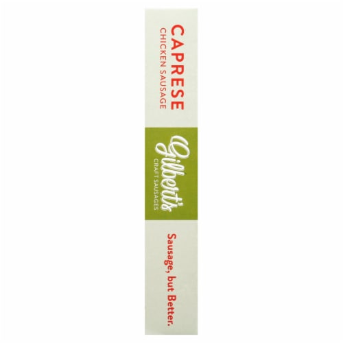Gilbert's® All Natural Caprese Chicken Sausage Perspective: left