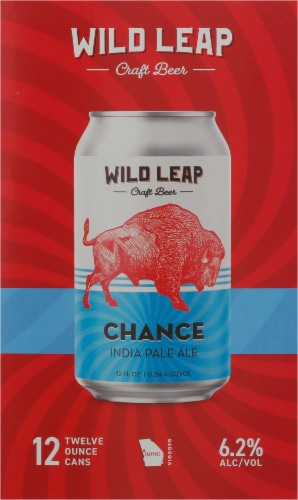 Wild Leap Brew Co. Chance India Pale Ale Cans Perspective: left