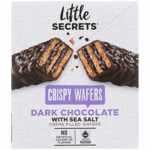 Little Secrets® Dark Chocolate With Sea Salt Crispy Wafers Perspective: left