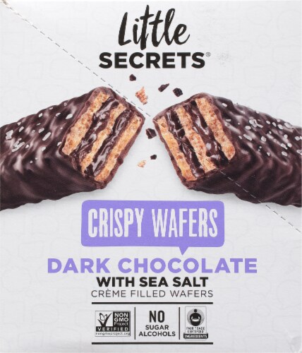 Little Secrets® Dark Chocolate Sea Salt Crispy Wafers Perspective: left