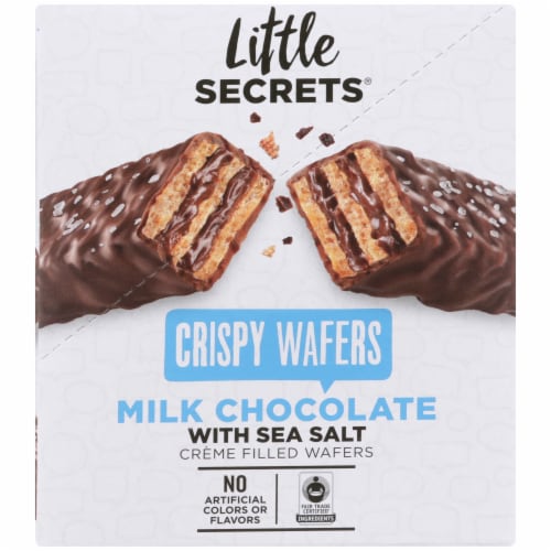 Little Secrets® Milk Chocolate With Sea Salt Crispy Wafers Perspective: left