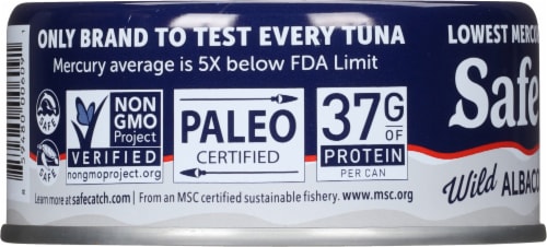 Safe Catch® No Salt Added Wild Albacore Tuna Perspective: left