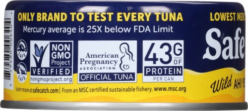 Safe Catch Ahi Wild Yellowfish Canned Tuna Perspective: left