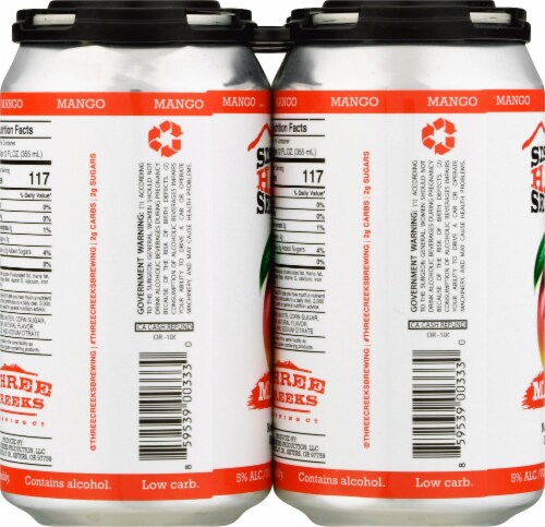 Three Creeks Brewing Co. Sisters Hard Seltzer Perspective: left