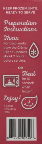 Katz® Gluten Free Chocolate Creme Filled Cupcakes Perspective: left