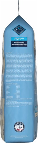Blue Buffalo Chicken & Brown Rice Dry Puppy Food Perspective: left