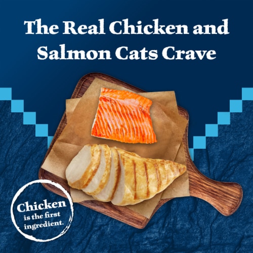 Blue Buffalo Wilderness High-Protein Grain-Free Adult Cat Food Morsels Chicken & Salmon Perspective: left