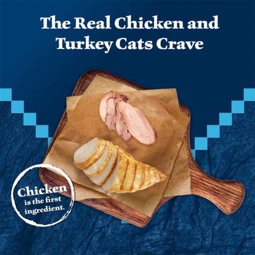 Blue Buffalo Wilderness Wild Delights High-Protein Adult Cat Morsels in Gravy Chicken & Turkey Perspective: left