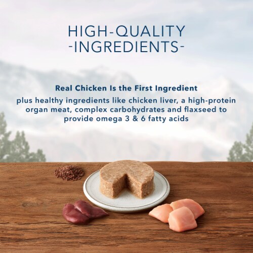 Blue Wilderness Chicken Recipe for Mature Cats Wet Cat Food Perspective: left