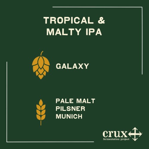 Crux Fermentation Project Cast Out IPA Craft Beer Perspective: left