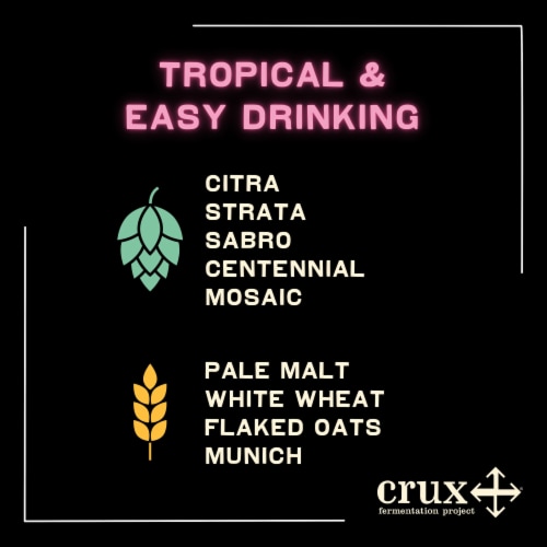 Crux Fermentation Project Glow Stick Hazy IPA Craft Beer Perspective: left