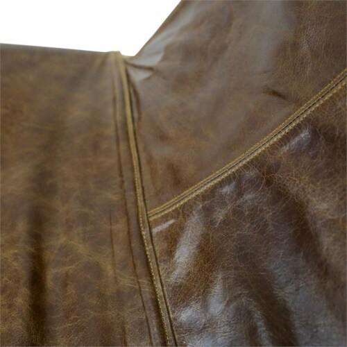 Genoa Leather Sling Accent Chair - Cognac Brown Perspective: left