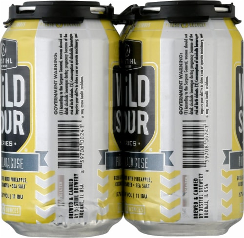 DESTIHL Brewery Wild Sour Series Pina Colada Gose Ale Perspective: left