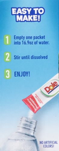 Dole® Zero Sugar Tropical Splash Peach Mango & Strawberry Pineapple Water Enhancer Variety Pack Perspective: left