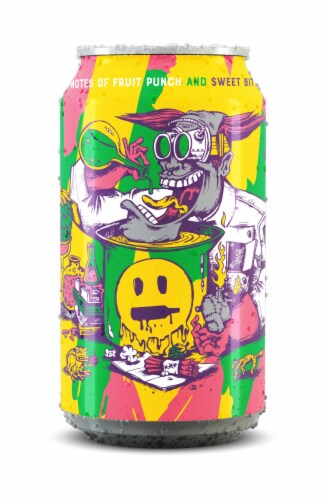 Deep Ellum Brewing Co Manic Confidence Hazy IPA Beer Perspective: left