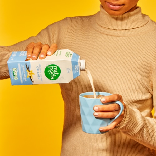 nutpods® Unsweetened Non Dairy French Vanilla made with Almonds and Coconuts Coffee Creamer Perspective: left
