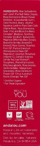Andalou Naturals 1000 Roses Absolute Serum Perspective: left
