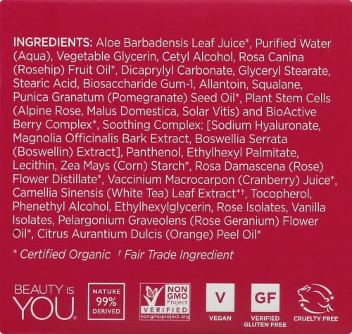 Andalou Naturals 1000 Roses Beautiful Day Cream Perspective: left