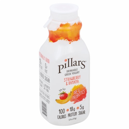 Pillars Strawberry & Banana Drinkable Greek Yogurt