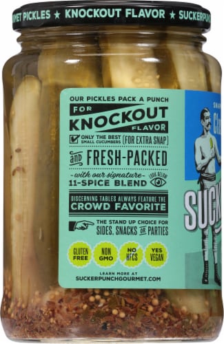 Suckerpunch Classic Dill Spear Pickles Perspective: left