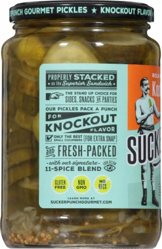 Suckerpunch™ Bold Burger Kosher Dill Chips Perspective: left