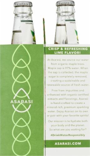 Asarasi Peruvian Lime Tree Flavored Sparking Bottled Water Perspective: left
