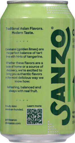 Sanzo Calamansi (Golden Lime) Sparkling Water Perspective: left