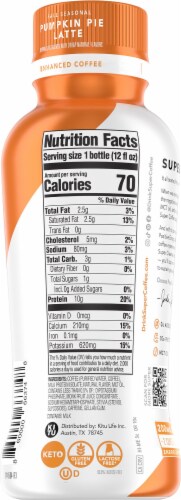 Super Coffee® Pumpkin Pie Latte Protein Enhanced Coffee Perspective: left