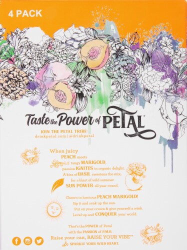 Petal Peach Marigold Sparkling Water Perspective: left