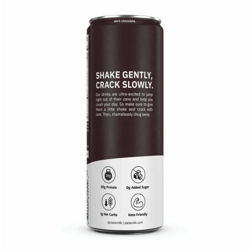 Slate® Dark Chocolate High Protein Milk Shake Perspective: left